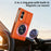 For Samsung Galaxy Z Fold8 Magnetic Case Ring Holder Foldable Kickstand PC Phone Cover with Camera Lens Slider - Orange - 2