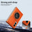 For Samsung Galaxy Z Fold8 Magnetic Case Ring Holder Foldable Kickstand PC Phone Cover with Camera Lens Slider - Orange - 3