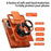 For Samsung Galaxy Z Fold8 Magnetic Case Ring Holder Foldable Kickstand PC Phone Cover with Camera Lens Slider - Orange - 7