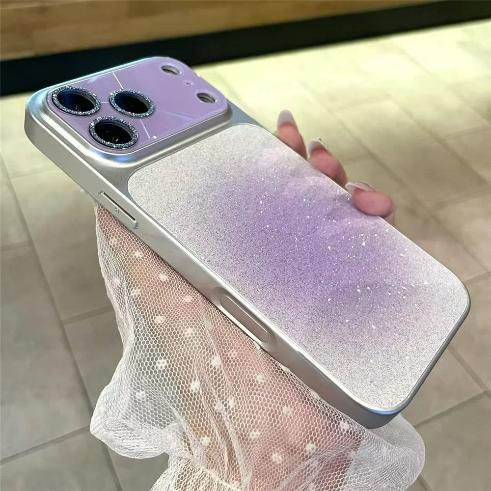 For iPhone 17 Pro Case Aurora Gradient PC + TPU Shockproof Phone Cover - Purple - 5
