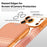 For iPhone 18 Pro Magnetic Case RFID Blocking Card Slots Leather Cover - Orange - 6
