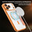 For iPhone 18 Pro Max Magnetic Case RFID Blocking Card Slots Leather Cover - Orange - 3