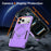 For iPhone 17 Pro Max Case Magnetic Rotatable Kickstand PC + TPU Phone Protective Cover - Purple+Black - 2