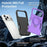 For iPhone 17 Pro Max Case Magnetic Rotatable Kickstand PC + TPU Phone Protective Cover - Purple+Black - 7