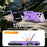For iPhone 17 Pro Case Magnetic Rotatable Kickstand PC + TPU Phone Protective Cover - Purple+Black - 5