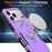 For iPhone 17 Pro Case Magnetic Rotatable Kickstand PC + TPU Phone Protective Cover - Purple+Black - 6
