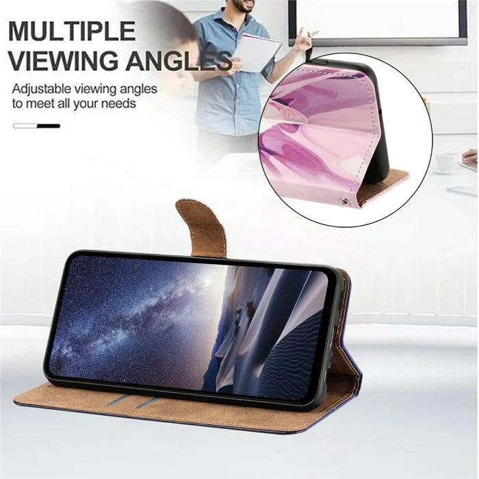 For iPhone 17 Pro Max Case Pattern Printed Wallet Flip Stand PU Leather Phone Cover with Wrist Strap - Sleeping Cat - 5