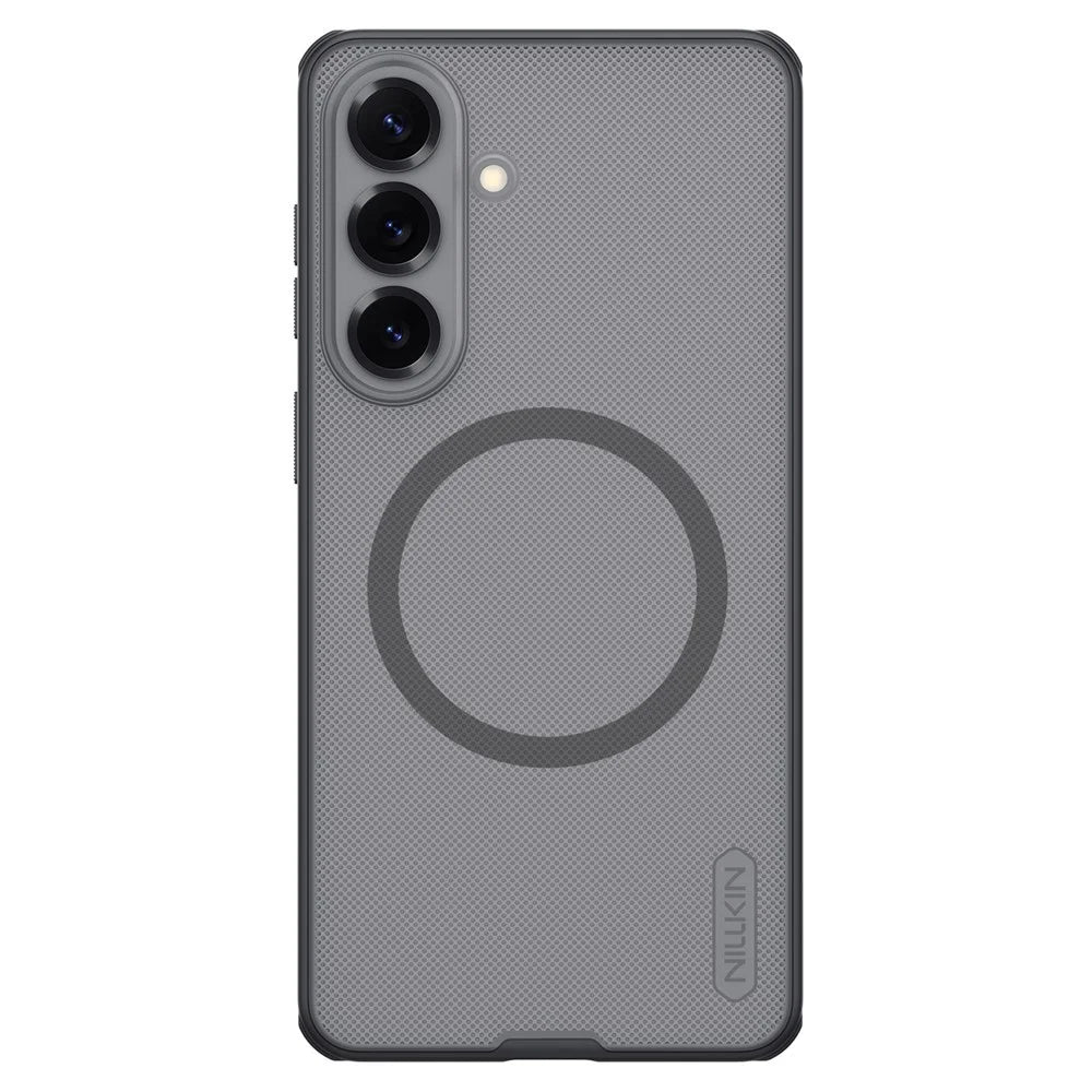 NILLKIN Super Frosted Shield Pro for Samsung Galaxy S26 FE Magnetic Case PC + TPU Phone Cover - Transparent Black - 1