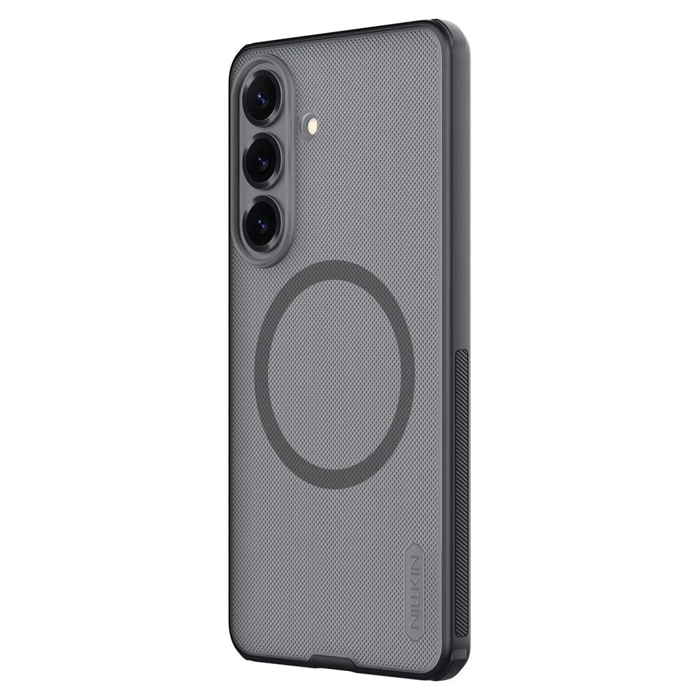 NILLKIN Super Frosted Shield Pro for Samsung Galaxy S26 FE Magnetic Case PC + TPU Phone Cover - Transparent Black - 2