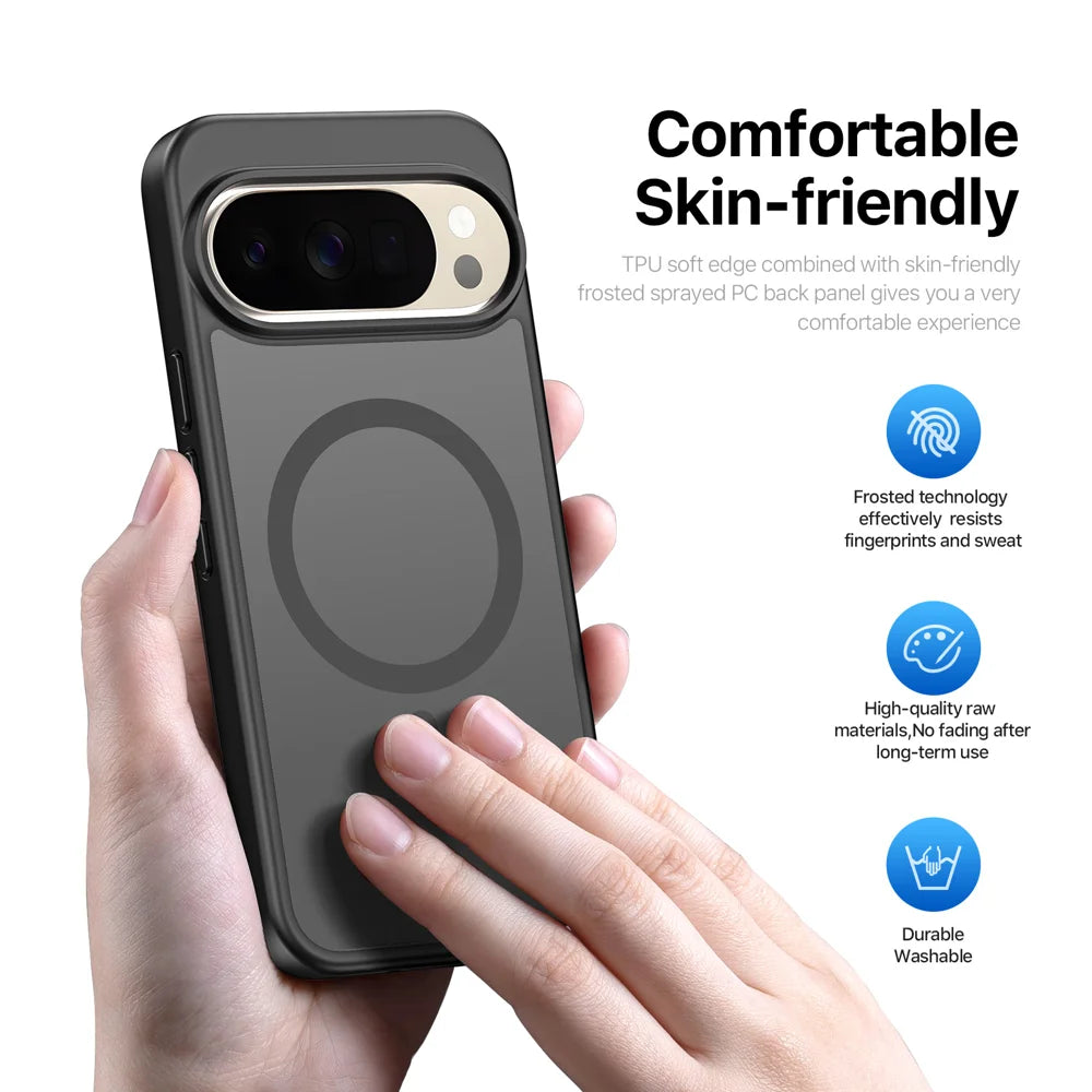 DUX DUCIS for Google Pixel 11 Pro / Google Pixel 10 Pro / Google Pixel 10 / Google Pixel 9 / Google Pixel 9 Pro / Google Pixel 11 Magnetic Case  Yind Series PC+TPU Phone Cover - Black - 5