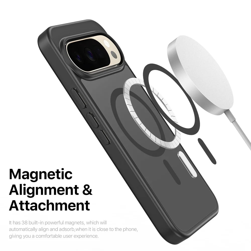 DUX DUCIS for Google Pixel 11 Pro / Google Pixel 10 Pro / Google Pixel 10 / Google Pixel 9 / Google Pixel 9 Pro / Google Pixel 11 Magnetic Case  Yind Series PC+TPU Phone Cover - Black - 6