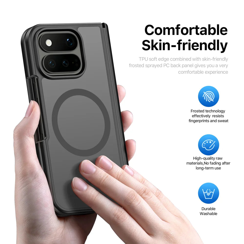 DUX DUCIS for Google Pixel 11 Pro Fold Magnetic Case  Yind Series PC+TPU Phone Cover - Black - 6