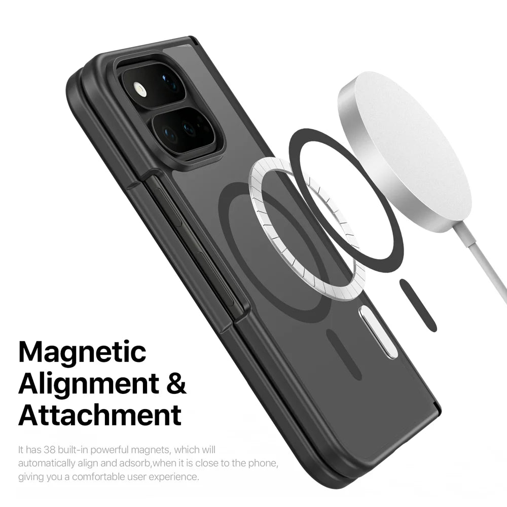 DUX DUCIS for Google Pixel 11 Pro Fold Magnetic Case  Yind Series PC+TPU Phone Cover - Black - 7