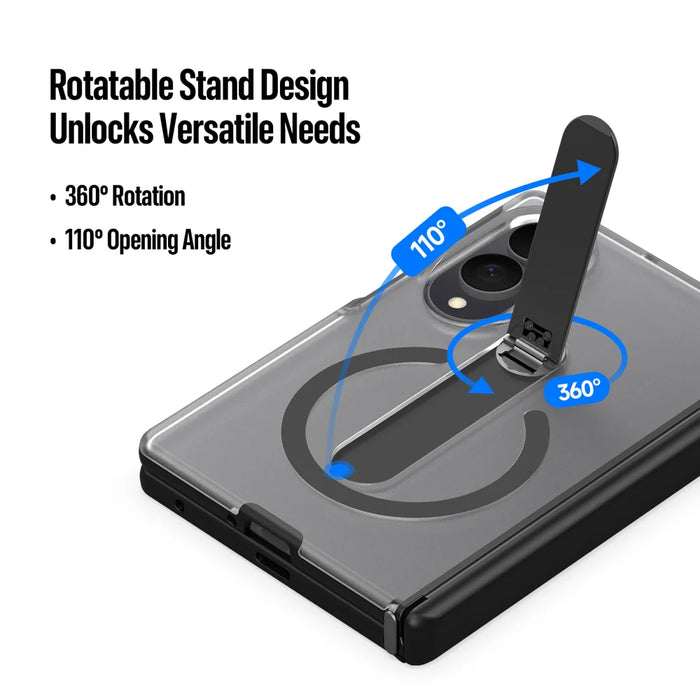 DUX DUCIS for Samsung Galaxy Z Fold8 Kind Series Magnetic Case Kickstand TPU+PC Matte Phone Cover - Black - 5