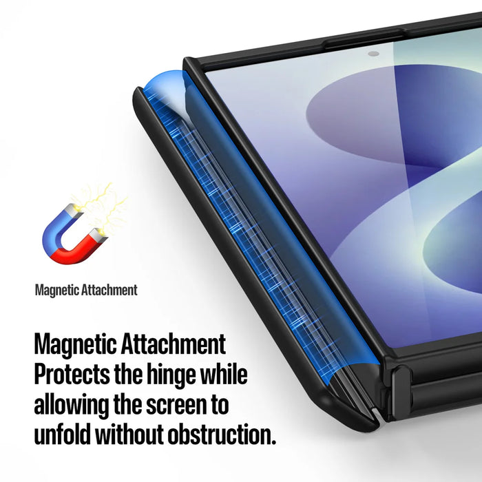 DUX DUCIS for Samsung Galaxy Z Fold8 Kind Series Magnetic Case Kickstand TPU+PC Matte Phone Cover - Black - 7