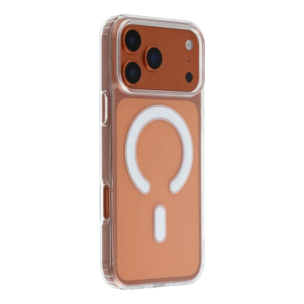 For iPhone 18 Pro Max / 17 Pro Max Magnetic Case Shockproof PC+TPU Clear Phone Cover - 3