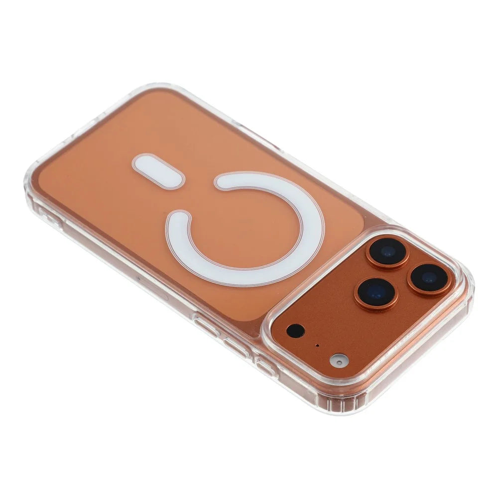 For iPhone 18 Pro Max / 17 Pro Max Magnetic Case Shockproof PC+TPU Clear Phone Cover - 5