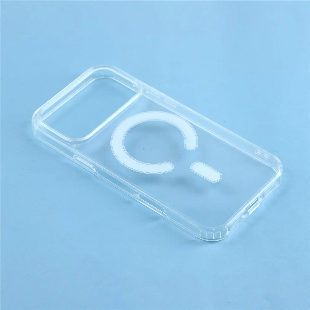 For iPhone 18 Pro Max / 17 Pro Max Magnetic Case Shockproof PC+TPU Clear Phone Cover - 7