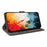Wallet Case for TCL K70 Nxtpaper 5G RFID Blocking PU Leather Phone Cover Stand with Strap - Black - 3