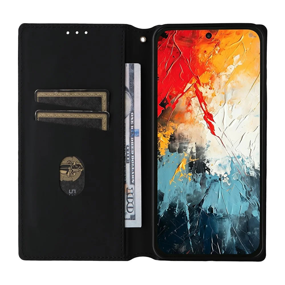 For TCL K70 Nxtpaper 5G Case Wallet Rhombus Imprinted PU Leather Phone Cover - Silver - 2