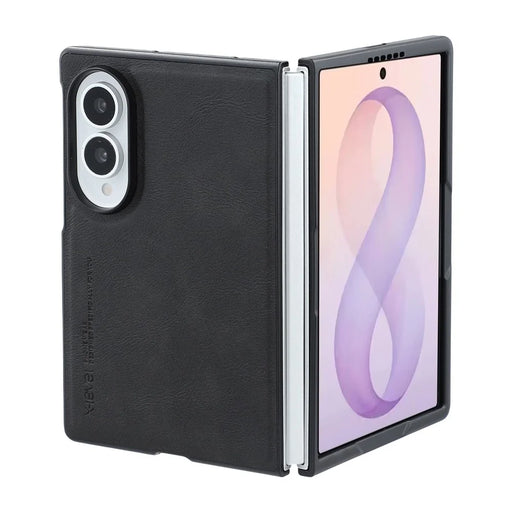 X-LEVEL Bojue-3 Series For Samsung Galaxy Z Fold8 Case Leather Coated PC + TPU Phone Back Cover - Black - 2