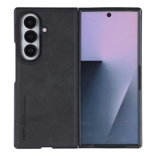 X-LEVEL Bojue-3 Series For Samsung Galaxy Z Fold8 Ultra Case Leather Coated PC + TPU Phone Back Cover - Black - 1