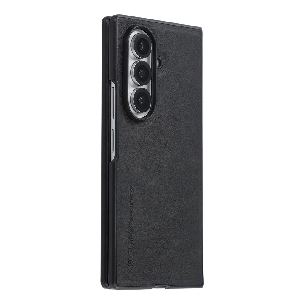 X-LEVEL Bojue-3 Series For Samsung Galaxy Z Fold8 Ultra Case Leather Coated PC + TPU Phone Back Cover - Black - 3