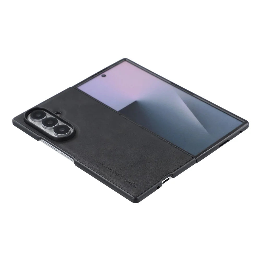 X-LEVEL Bojue-3 Series For Samsung Galaxy Z Fold8 Ultra Case Leather Coated PC + TPU Phone Back Cover - Black - 4