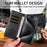BETOPNICE 006 for iPhone 15 Pro Case RFID Blocking Wallet Stand Leather Phone Cover with Wrist Strap - Black - 6