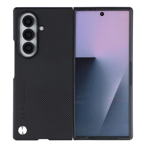 X-LEVEL For Samsung Galaxy Z Fold8 Ultra Case Carbon Fiber Texture PU Leather + PC Phone Cover - Black - 1