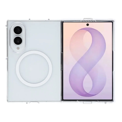 X-LEVEL For Samsung Galaxy Z Fold8 Magnetic Case Slim Hard PC Phone Back Cover - Transparent - 1