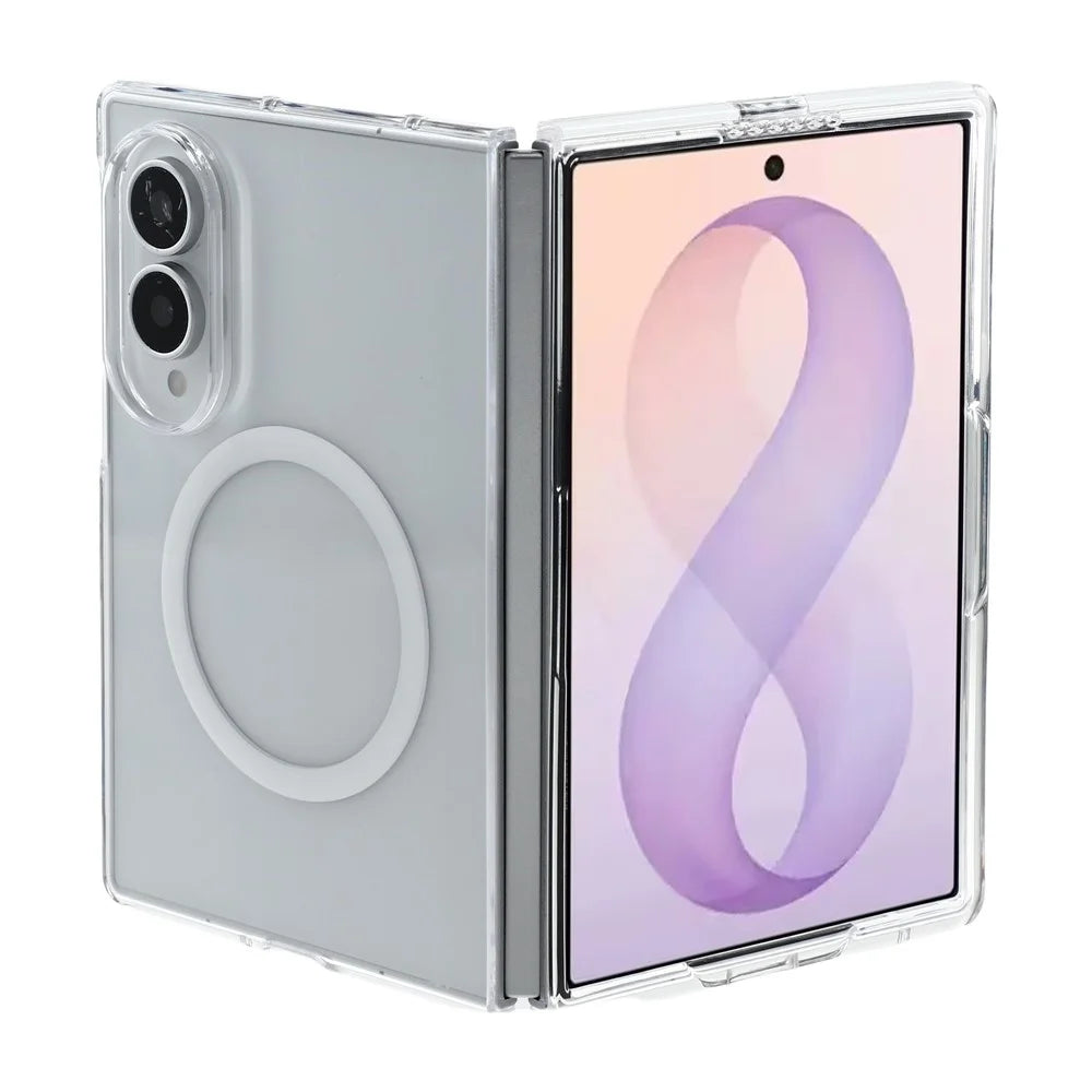 X-LEVEL For Samsung Galaxy Z Fold8 Magnetic Case Slim Hard PC Phone Back Cover - Transparent - 2