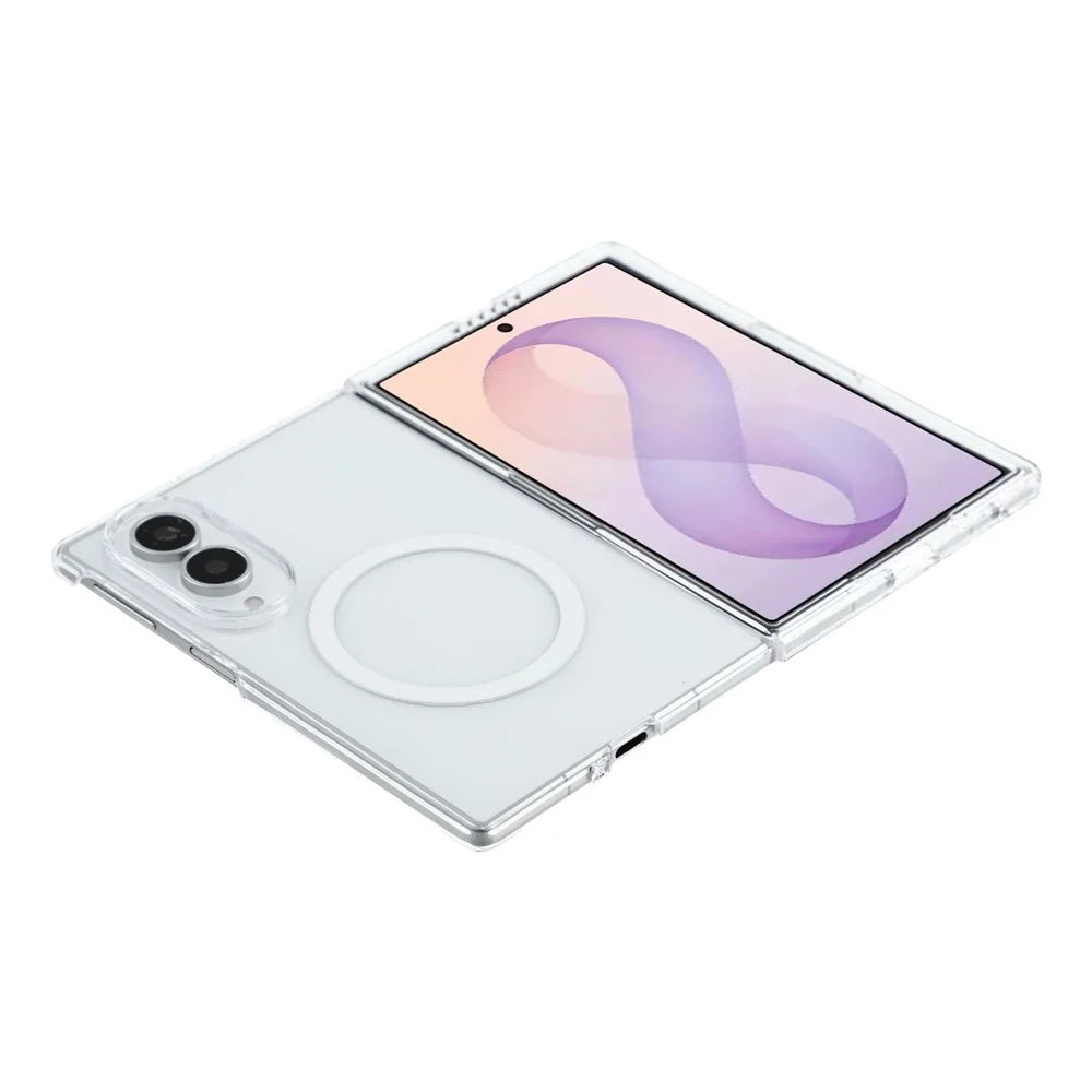 X-LEVEL For Samsung Galaxy Z Fold8 Magnetic Case Slim Hard PC Phone Back Cover - Transparent - 5