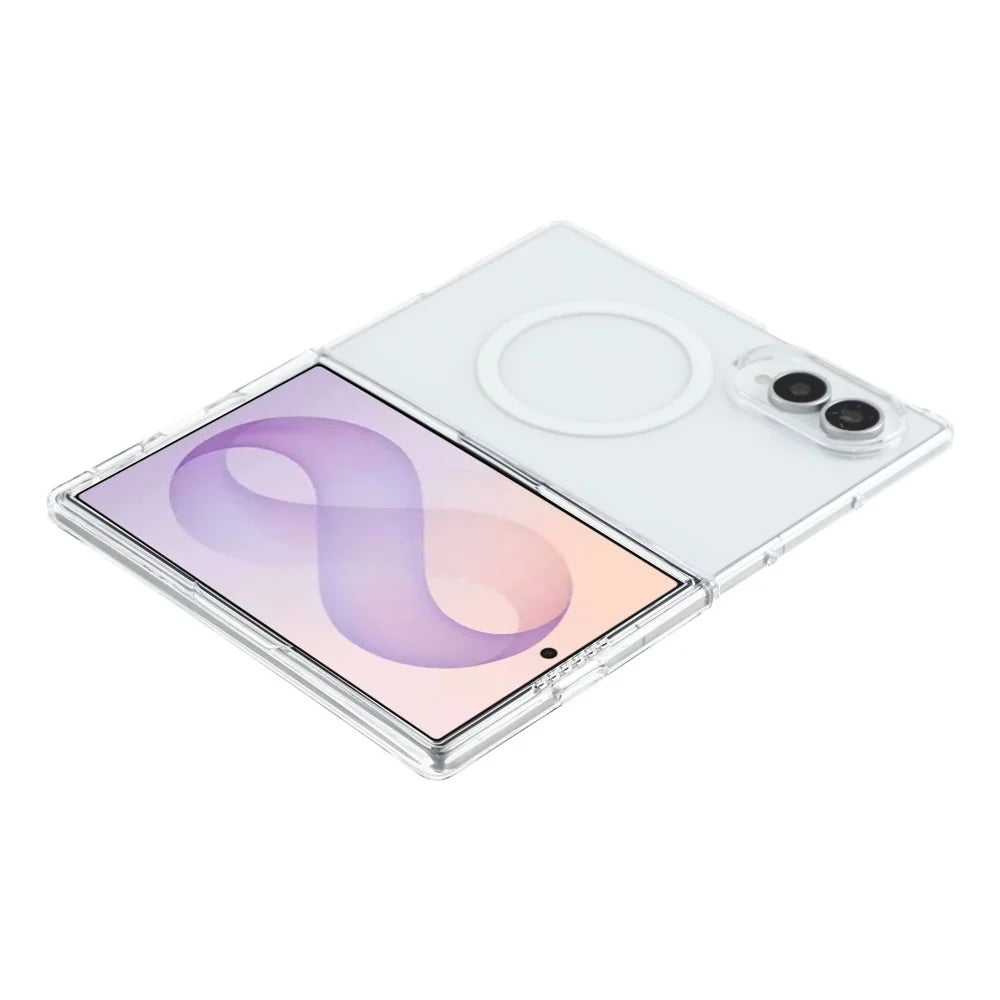 X-LEVEL For Samsung Galaxy Z Fold8 Magnetic Case Slim Hard PC Phone Back Cover - Transparent - 6