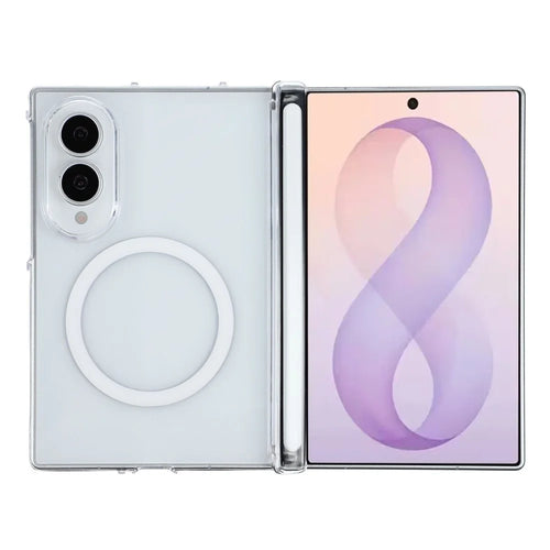 X-LEVEL for Samsung Galaxy Z Fold8 Magnetic Case Hinge Protection Crystal Clear PC Phone Cover - Transparent - 1