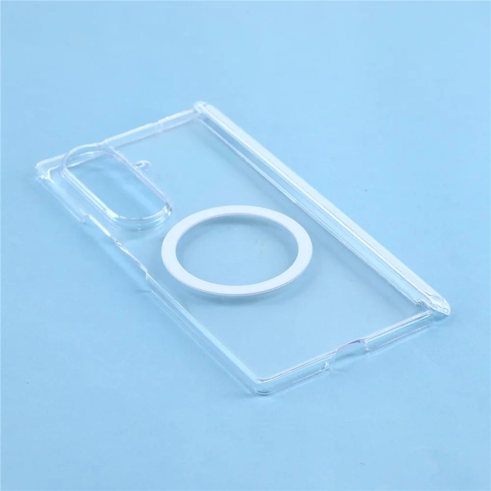 X-LEVEL for Samsung Galaxy Z Fold8 Ultra Magnetic Case Hinge Protection Crystal Clear PC Phone Cover - Transparent - 7