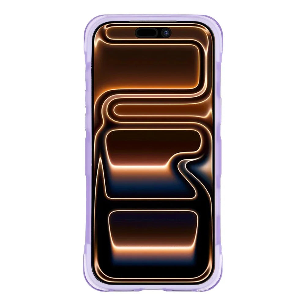 JAUCASE For iPhone 18 Pro Max / 17 Pro Max Magnetic Case Wave Texture PC + TPU Airbag Corner Protection Phone Cover with Camera Control Button - Transparent Purple - 3