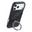 JAUCASE for iPhone 18 Pro Max / 17 Pro Max Case Magnetic Rotating Kickstand Camouflage Pattern PC + TPU Phone Cover - Black - 3