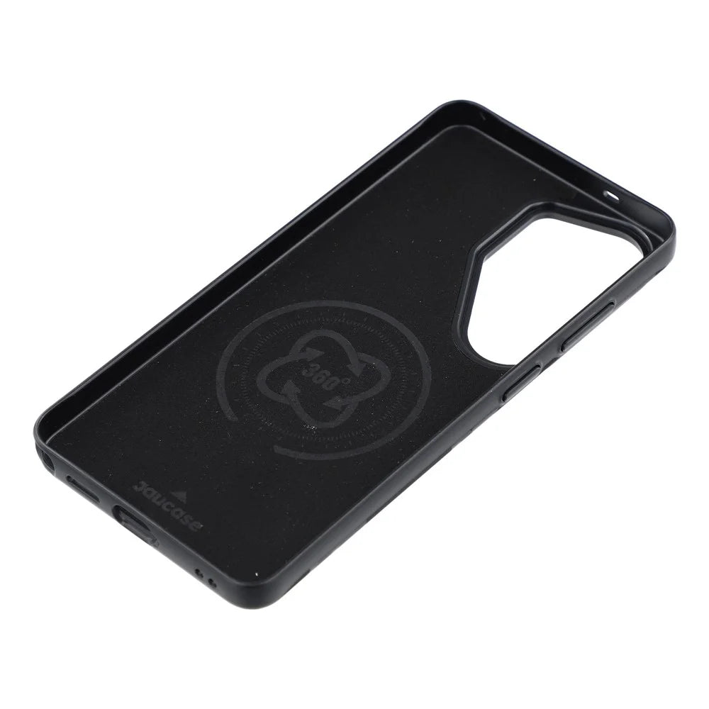 JAUCASE for Samsung Galaxy S26 Ultra Case Magnetic Rotating Kickstand Camouflage Pattern PC + TPU Phone Cover - Black - 6