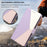 For iPhone 15 Plus Case Color Stitching RFID Blocking Wallet Flip Leather Phone Cover with Wrist Strap - Light Purple - 5