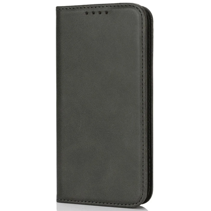 For Google Pixel 11 Pro XL Case PU Leather Calf Textured Magnetic Closing Smart Phone Cover - Black - 5