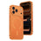 For iPhone 17 Pro Max Magnetic Case Heat Dissipation Snap-On Metal + PC Phone Cover - Titanium Orange - 1