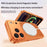 For iPhone 17 Pro Magnetic Case Heat Dissipation Snap-On Metal + PC Phone Cover - Titanium Orange - 3