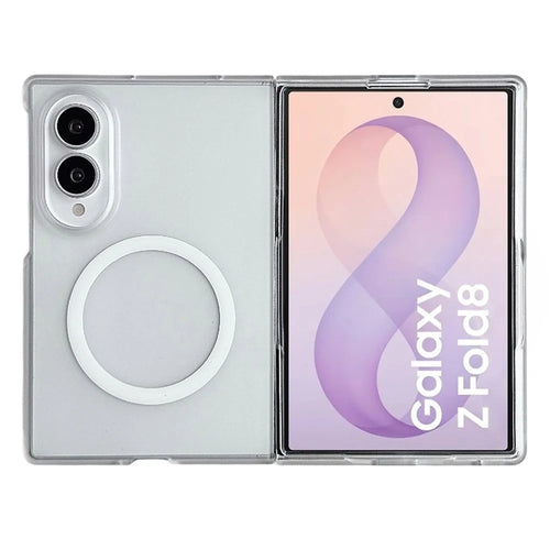 For Samsung Galaxy Z Fold8 Magnetic Case Matte Transparent TPU + PC Shockproof Cover - White - 1