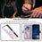 For iPhone 15 Case Color Stitching RFID Blocking Wallet Flip Leather Phone Cover with Wrist Strap - Light Purple - 4