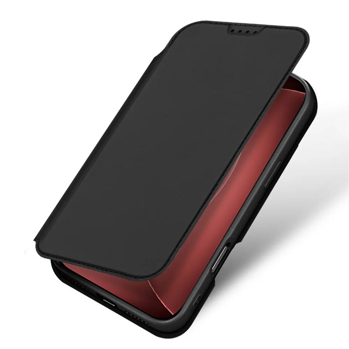 DUX DUCIS for iPhone 18 Pro / 17 Pro Skin Pro Series Case Leather Stand Cover Card Holder - Black - 4