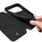 DUX DUCIS for iPhone 18 Pro / 17 Pro Skin Pro Series Case Leather Stand Cover Card Holder - Black - 7