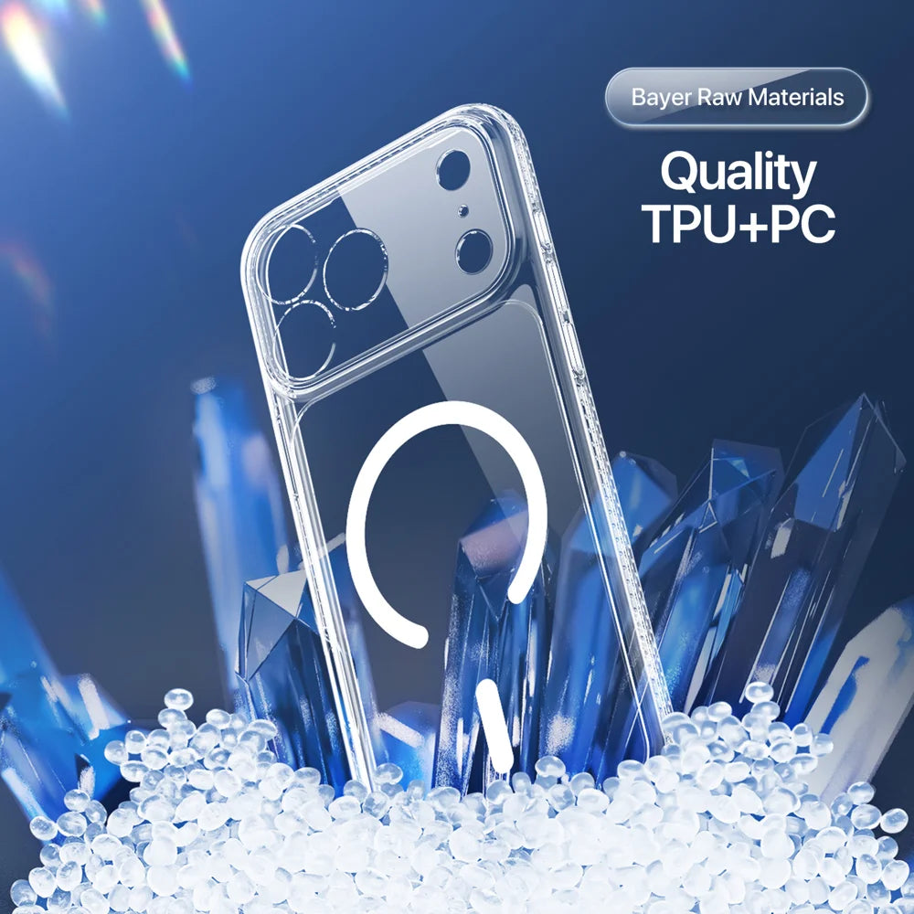 DUX DUCIS for iPhone 17 Pro Max / iPhone 18 Pro Max Clin Series Case PC + TPU Clear Magnetic Phone Cover Compatible with MagSafe - Clear - 7