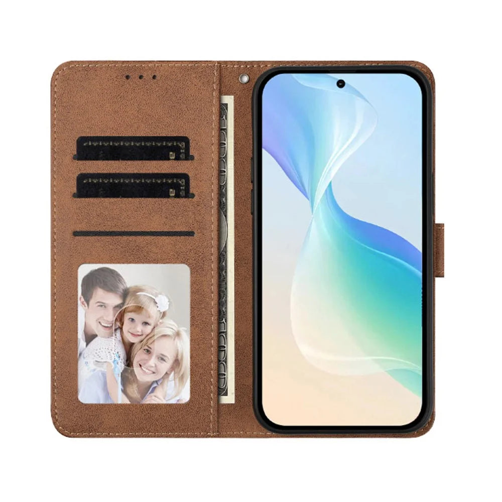 For iPhone 18 Pro Max / 17 Pro Max Case Diamond Stitch PU Leather Wallet Flip Phone Cover with Wrist Strap - Black - 3