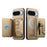 For Google Pixel 10 Pro  /  Pixel 10 Magnetic Case PU Leather + PC + TPU Anti-Scratch Back Cover with Detachable Card Holder - Khaki - 2